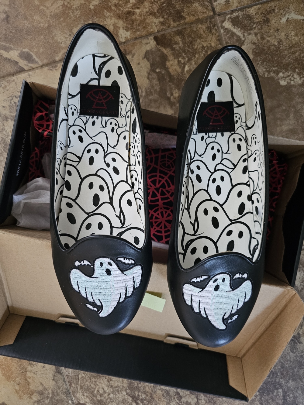 Strangecult Black Ghost Slip-On Shoes